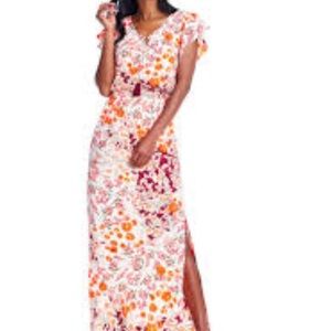 Adrianna Papell Cap Sleeve Maxi Dress